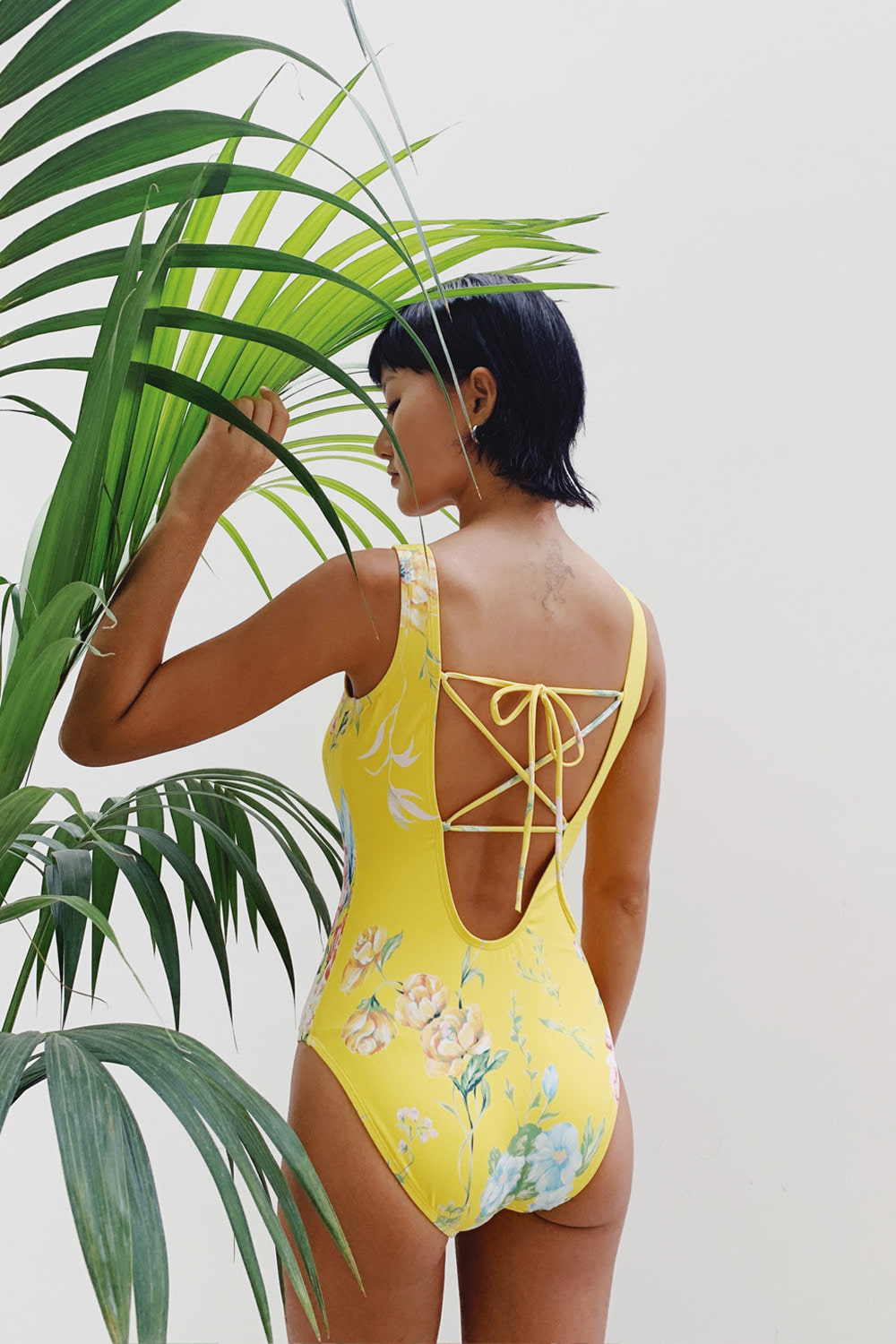 [Clearance Sale 68%] Floral print swimsuit (Yellow)