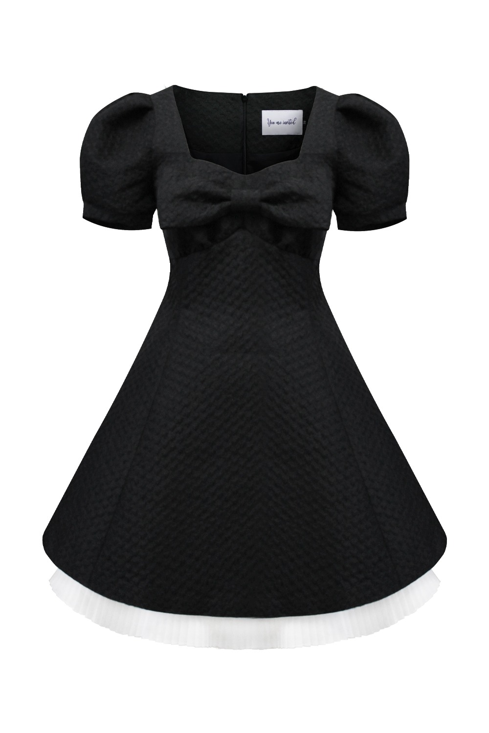 Emily jacquard mini dress (Black)